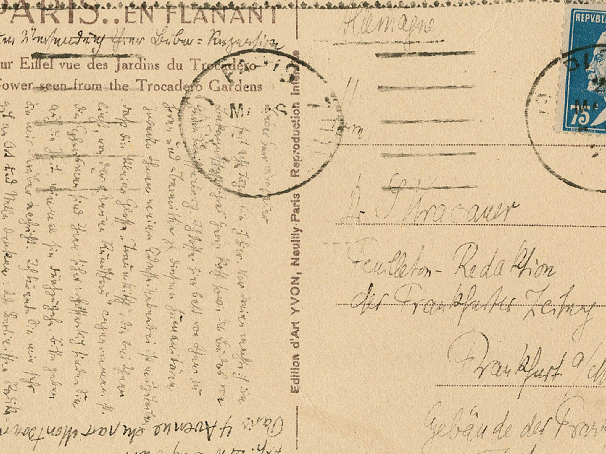 Schreiben von Unterwegs: Postkarten von Walter Benjamin