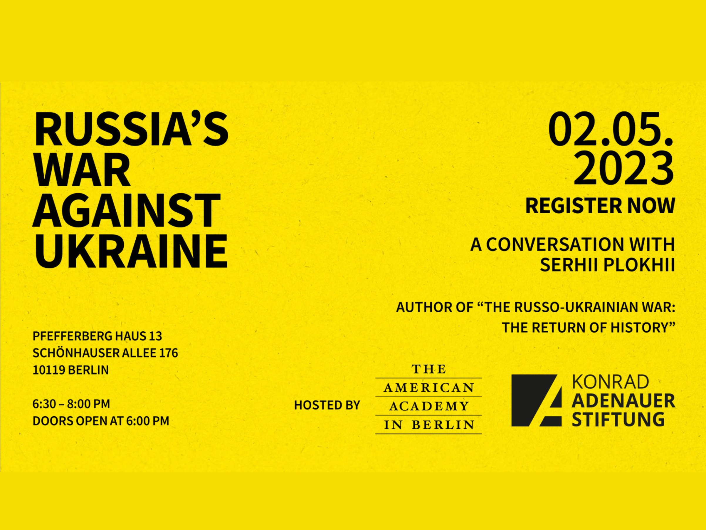 Russia’s War against Ukraine: A Conversation with Serhii Plokhii